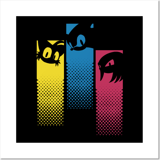 Sonic The Hedgehog - Sonic Heroes! (Sonic, Tails, Knuckles) Wall Art by Obtineo